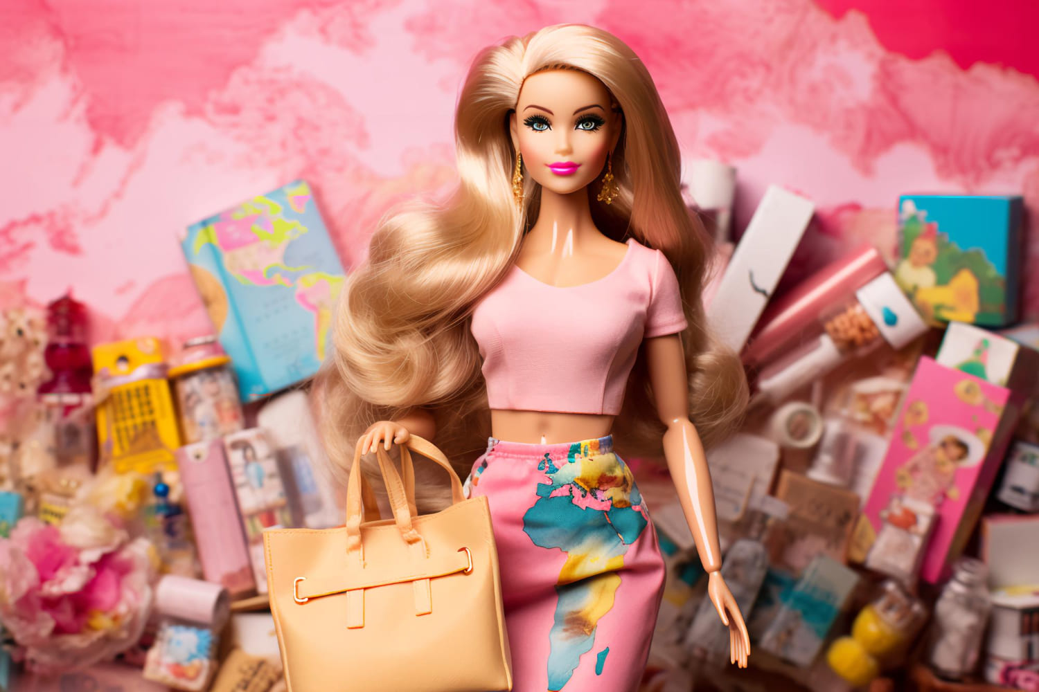 Barbie shopaholic roupa de verão na moda